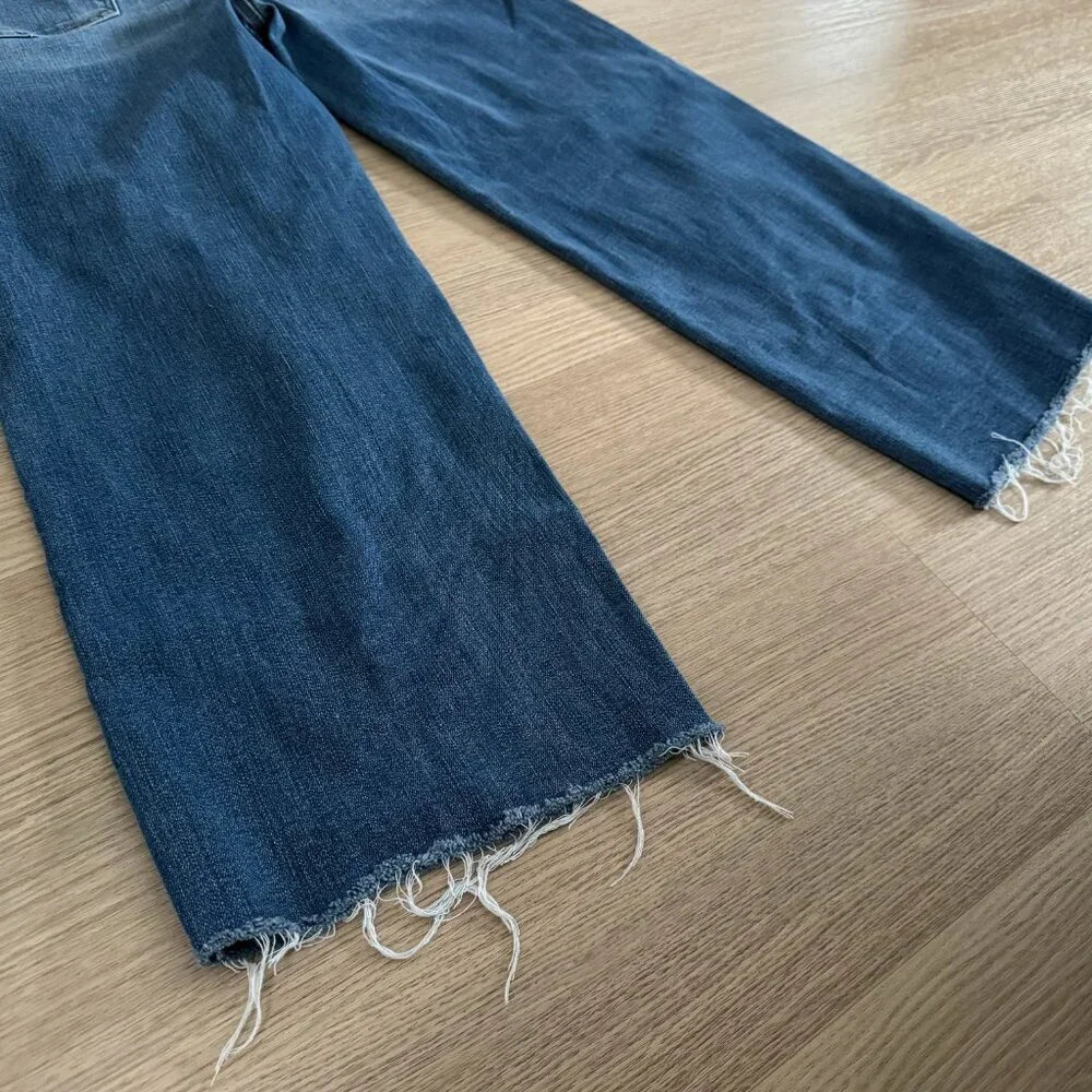 Liverpool Los Angeles Hi-Rise Crop Wide Leg Jeans Frayed Hem Eco Logical 4/27 - Picture 3 of 6